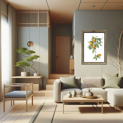 温州ミカン Citrus unshiu｜原寸大 ジクレープリント Giclée Print